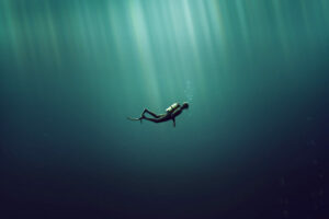 How deep can a human dive?